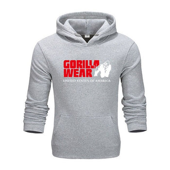 Gorilla wear brand Colorful Men Hip Hop Streetwear Solid Fleece Man Hoodies Men's Thicken Clothes Winter Sweatshirts loose Hoody - unitedstatesgoods
