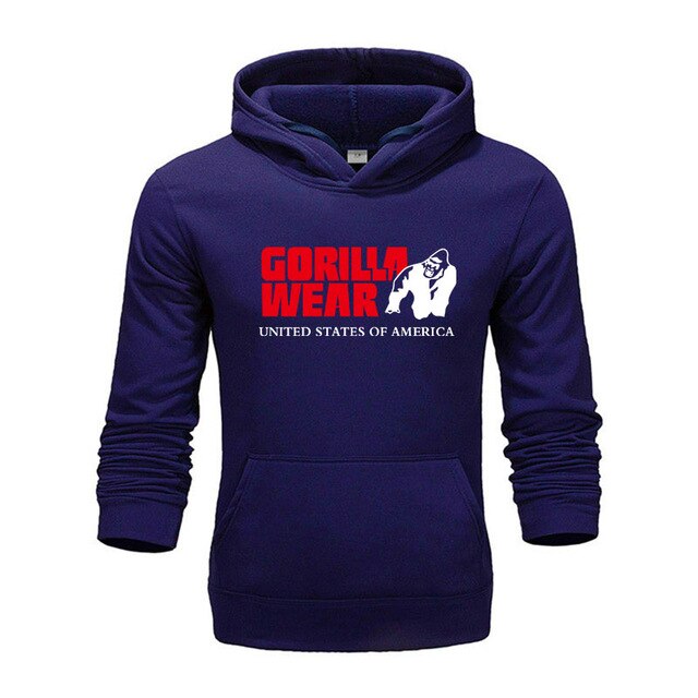 Gorilla wear brand Colorful Men Hip Hop Streetwear Solid Fleece Man Hoodies Men's Thicken Clothes Winter Sweatshirts loose Hoody - unitedstatesgoods