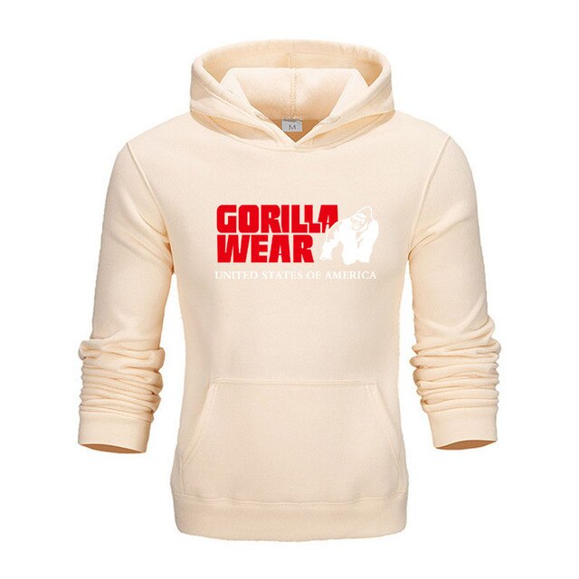 Gorilla wear brand Colorful Men Hip Hop Streetwear Solid Fleece Man Hoodies Men's Thicken Clothes Winter Sweatshirts loose Hoody - unitedstatesgoods