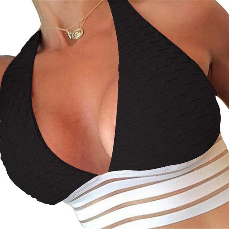 Women Summer Sports Yoga Set Siamese High Waist Hips Trousers Halter Top Backless Bandage Yoga Jumpsuit Fitness Tracksuit