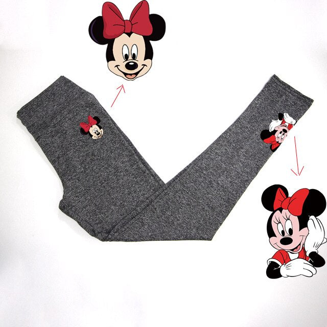 Yoga Pants Mickey Women Push Up Sports Running Sportswear Fitness Leggings Seamless Tummy Control Gym Tights Cartoon Mouse Pants