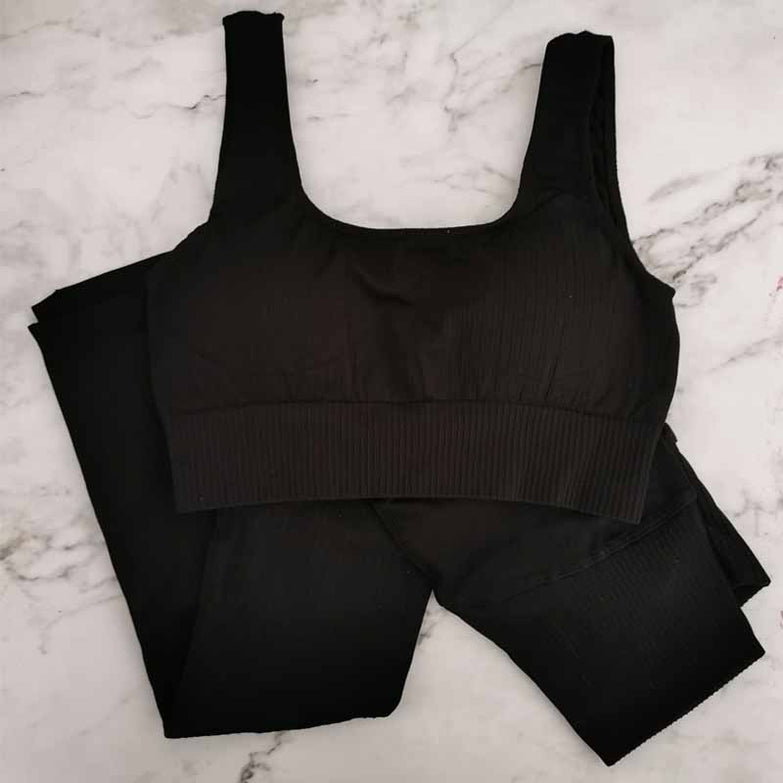 2 Piece Set Workout Clothes for Women Sports Bra and Leggings Set Sports Wear for Women Gym Clothing Athletic Yoga Set