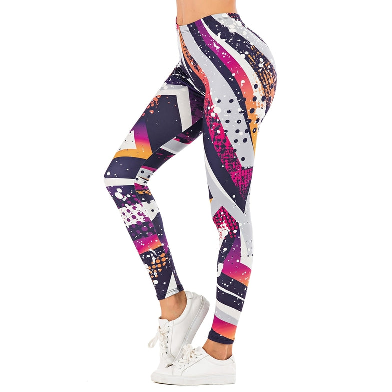 Brand Sexy Women Legging leaf Printing Fitness leggins Fashion Slim legins High Waist Leggings Woman Pants