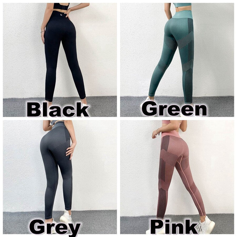 BINAND Energy Seamless Yoga Pants Striped Gym Leggings Sport Women Fitness Tights Yoga Sports Leggings Push Up Training Leggings