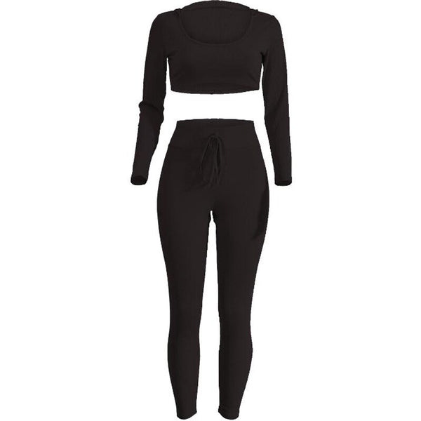 Women Yoga Set Tracksuit Hoodie Long Sleeve Sport Pants Fitness Gym 2018 Tank Tops High Waist Running Tights