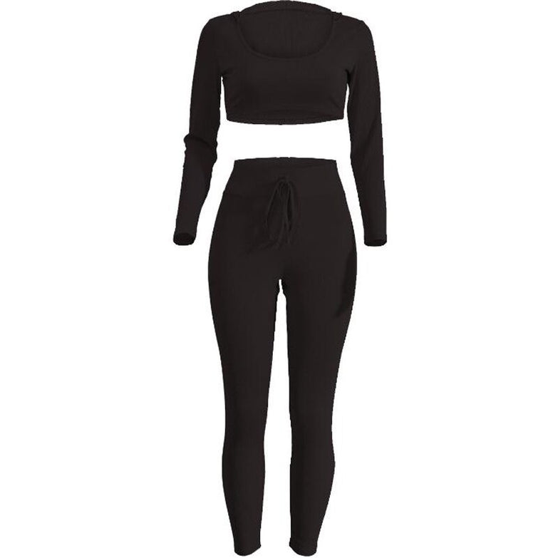 Women Yoga Set Tracksuit Hoodie Long Sleeve Sport Pants Fitness Gym 2018 Tank Tops High Waist Running Tights