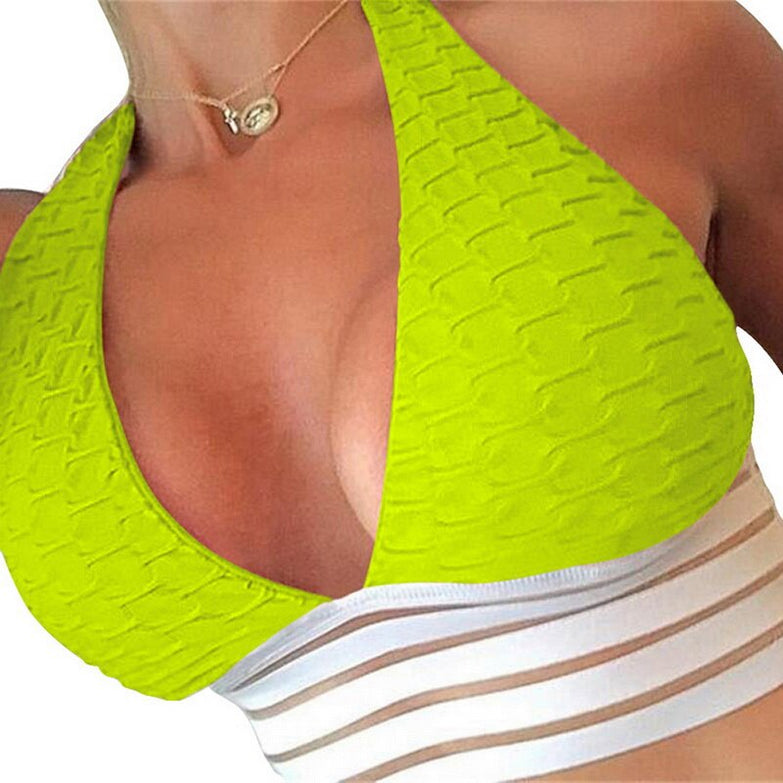 Women Summer Sports Yoga Set Siamese High Waist Hips Trousers Halter Top Backless Bandage Yoga Jumpsuit Fitness Tracksuit