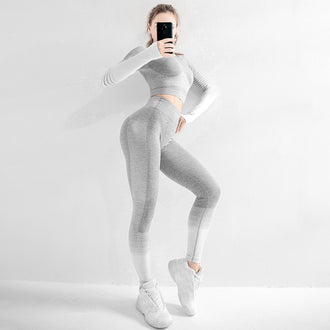 JYVIN Set 2 Piece Workout Set Women Seamless Yoga Set Sportswear Fitness Clothes For Women Gym Clothing Gym Set Women Leggings