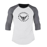 Muscleguys 3/4 Sleeve T-shirt Men Spring Autumn Casual Patchwork T Shirts Male Slim Fit Tops Fitness Raglan Tees Plus Size - unitedstatesgoods