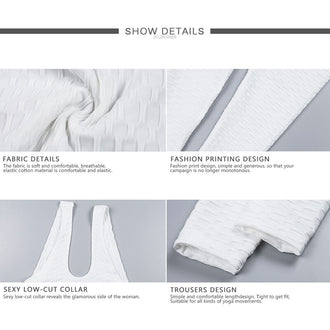 Fitness Women Sport Suit Jumpsuit 2019 Sexy Sleeveless Tracksuit Yoga Set Backless Gym Running Sportswear Leggings Workout Sport