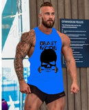 New Skull Beast Gyms Clothing Bodybuilding Tank Top Men Fitness Singlet Sleeveless Shirt Golds Cotton muscle Vest for man - unitedstatesgoods