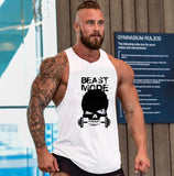 New Skull Beast Gyms Clothing Bodybuilding Tank Top Men Fitness Singlet Sleeveless Shirt Golds Cotton muscle Vest for man - unitedstatesgoods