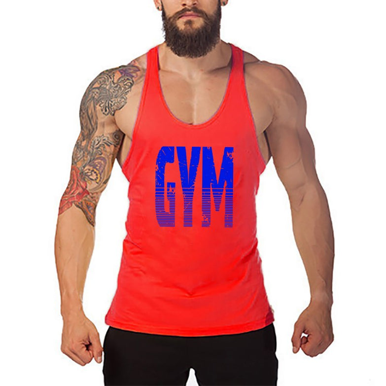 Brand Gyms Clothing Fitness Men Tank Top Letters Print Vest Mens Bodybuilding Stringer Tanktop Workout Singlet Sleeveless Shirt - unitedstatesgoods