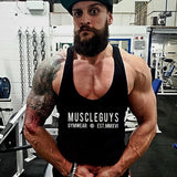 Muscleguys gyms clothing brand singlet canotte bodybuilding stringer tank top men fitness undershirt muscle sleeveless Tanktop - unitedstatesgoods
