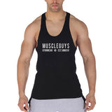 Muscleguys gyms clothing brand singlet canotte bodybuilding stringer tank top men fitness undershirt muscle sleeveless Tanktop - unitedstatesgoods