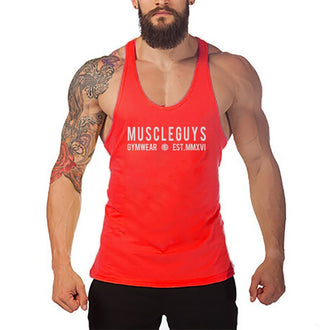 Muscleguys gyms clothing brand singlet canotte bodybuilding stringer tank top men fitness undershirt muscle sleeveless Tanktop - unitedstatesgoods