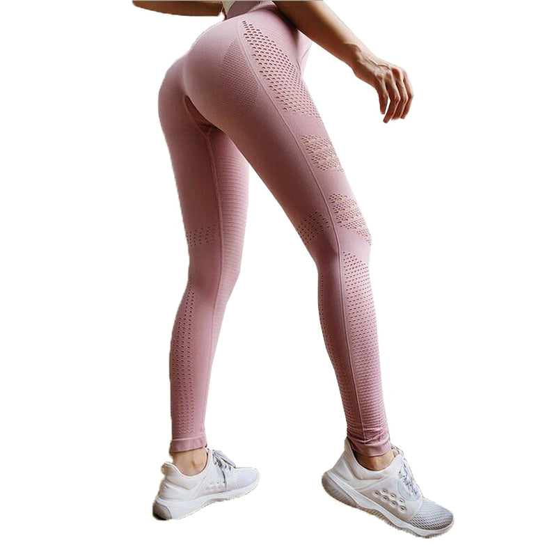 Seamless Tummy Control Yoga Pants Stretchy High Waist Compression Tights Sports Pants Push Up Running Women Gym Fitness Leggings