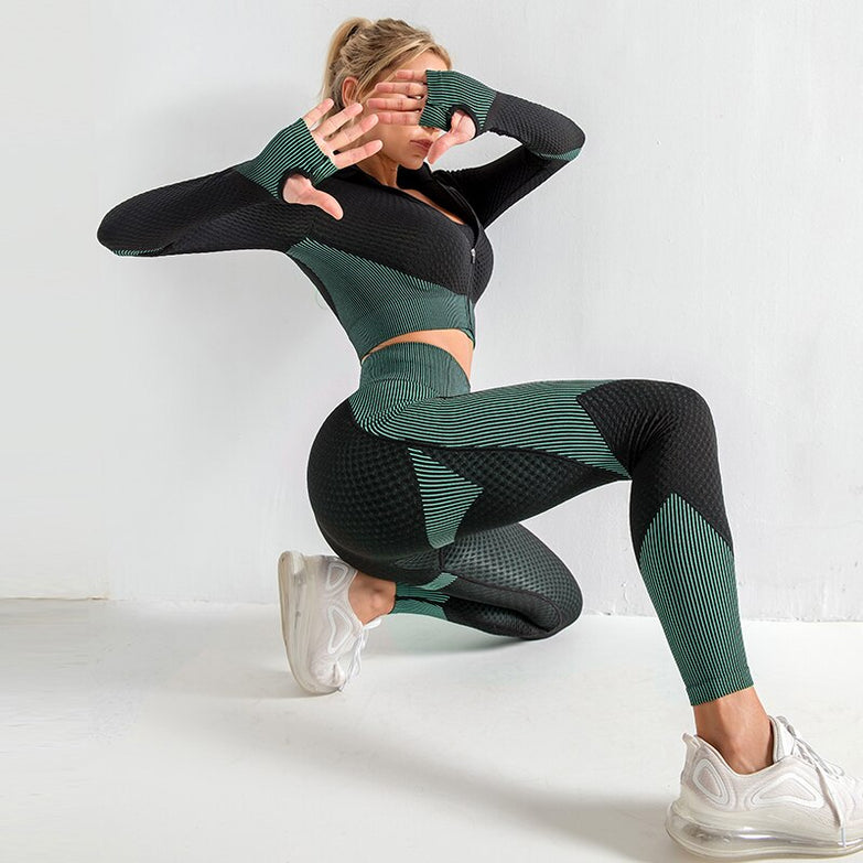 Women yoga set gym clothing Female Sport fitness suit Running Clothes yoga top+  Leggings women Seamless gym yoga bra suits S-XL