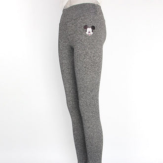 Yoga Pants Mickey Women Push Up Sports Running Sportswear Fitness Leggings Seamless Tummy Control Gym Tights Cartoon Mouse Pants