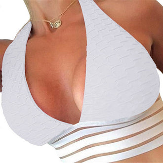 Women Summer Sports Yoga Set Siamese High Waist Hips Trousers Halter Top Backless Bandage Yoga Jumpsuit Fitness Tracksuit