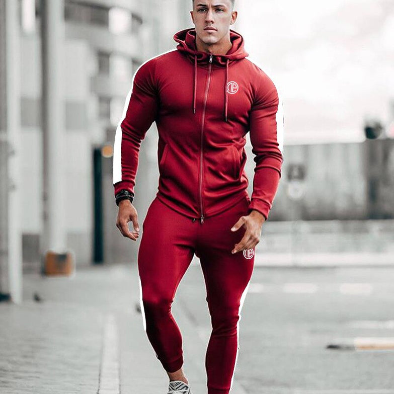 Men Gyms Fitness Bodybuilding Hoodies Sweatshirts Male Fashion Casual Zipper Jacket Man Joggers Workout Sportswear Tops Coats - unitedstatesgoods