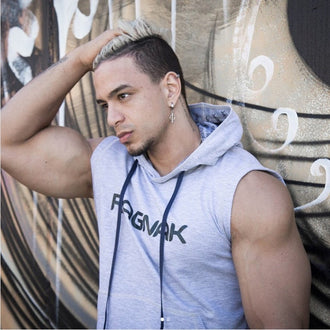 Men cotton sleeveless Hoodies Sweatshirts male Gyms fitness Bodybuilding Hooded Vest  Brand clothing Casual fashion tops 2018 - unitedstatesgoods