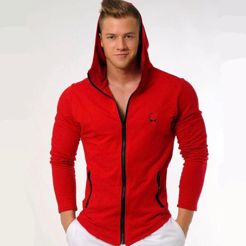 Mens Cotton Zipper Hoodie Man Casual Fashion Slim Sweatshirt Gyms Fitness Bodybuilding Jacket Coats Male Joggers Tops clothing - unitedstatesgoods