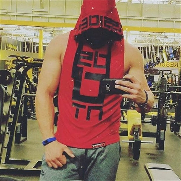 Mens Fitness Hoodies Sleeveless Hoodie Fitness Sweatshirt Boys Hooded Tops Bodybuilding Clothing Workout Hip Hop Activewear - unitedstatesgoods