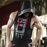 Mens Fitness Hoodies Sleeveless Hoodie Fitness Sweatshirt Boys Hooded Tops Bodybuilding Clothing Workout Hip Hop Activewear - unitedstatesgoods