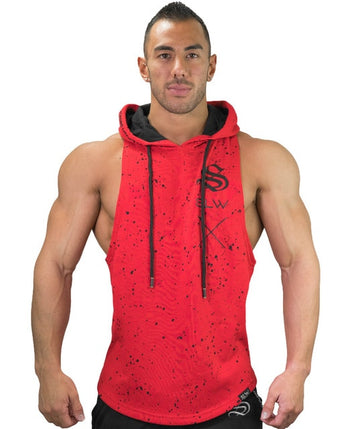 Mens Gyms Hoodie Singlets Sweatshirts sleeveless hoodies Stringer Bodybuilding Fitness male waistcoat Shirts Casual hoodies - unitedstatesgoods