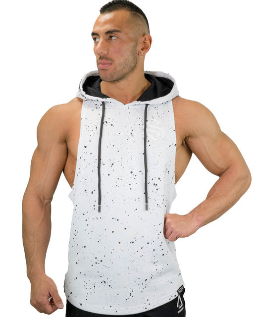 Mens Gyms Hoodie Singlets Sweatshirts sleeveless hoodies Stringer Bodybuilding Fitness male waistcoat Shirts Casual hoodies - unitedstatesgoods