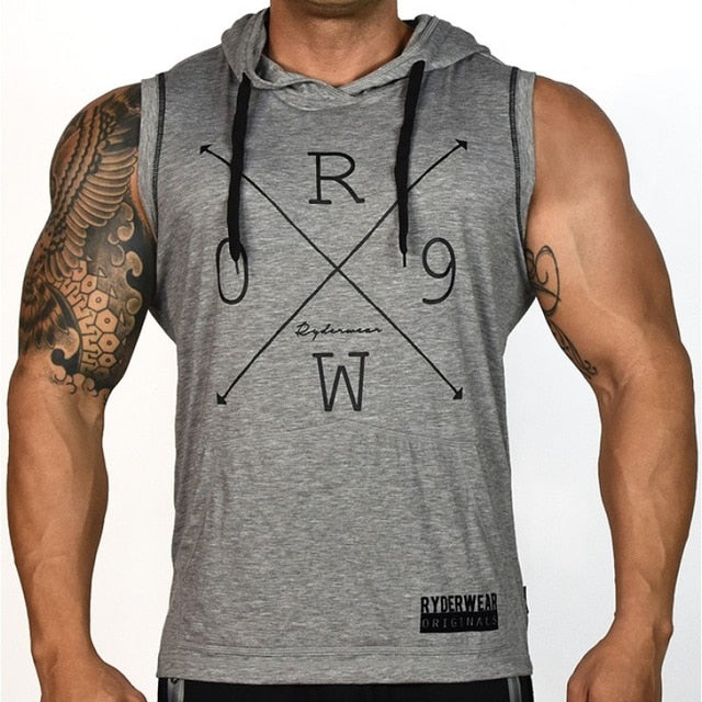 Mens Gyms Hoodie Singlets Sweatshirts sleeveless hoodies Stringer Bodybuilding Fitness male waistcoat Shirts Casual hoodies - unitedstatesgoods