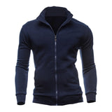 New Basic Zip Hoodies Sweatshirt Autumn Spring Men Up Jacket Casual Long Sleeve Slim Fitness Hoody Sportswear Male - unitedstatesgoods