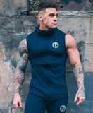 New Mens Gyms Hoodie Singlets Sweatshirts sleeveless hoodies printing Bodybuilding Fitness male waistcoat Shirts Casual hoodies - unitedstatesgoods