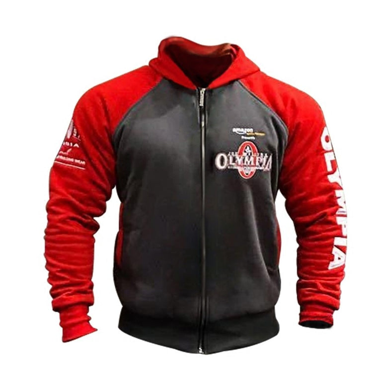 OLYMPIA Men Gyms Hoodies Gyms Fitness Bodybuilding Sweatshirt Crossfit Pullover Sportswear Male Workout Hooded Jacket Clothing - unitedstatesgoods