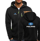 Polaris Snowmobiles print Autumn Men Hoodies Zipper Sweatshirt Streetwear Jacket Mens hooded Tracksuit Slim Fitness Outwear - unitedstatesgoods