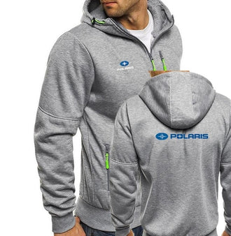 Polaris Snowmobiles print Autumn Men Hoodies Zipper Sweatshirt Streetwear Jacket Mens hooded Tracksuit Slim Fitness Outwear - unitedstatesgoods
