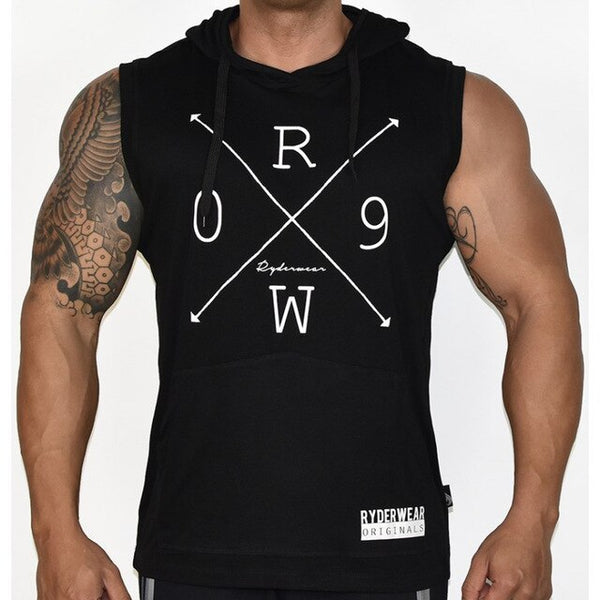 SJ Mens sleeveless Hoodies Crossfit fitness fashion Casual jacket Hooded Sweatshirts Bodybuilding Brand sportswear clothing - unitedstatesgoods