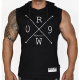 SJ Mens sleeveless Hoodies Crossfit fitness fashion Casual jacket Hooded Sweatshirts Bodybuilding Brand sportswear clothing - unitedstatesgoods