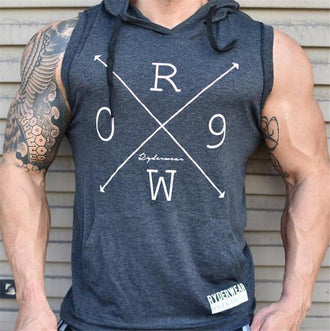 SJ Mens sleeveless Hoodies Crossfit fitness fashion Casual jacket Hooded Sweatshirts Bodybuilding Brand sportswear clothing - unitedstatesgoods