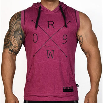 SJ Mens sleeveless Hoodies Crossfit fitness fashion Casual jacket Hooded Sweatshirts Bodybuilding Brand sportswear clothing - unitedstatesgoods