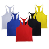 Men Summer Cotton Plain Gym Tank Top Sleeveless T-shirt Workout Bodybuilding Singlet - unitedstatesgoods