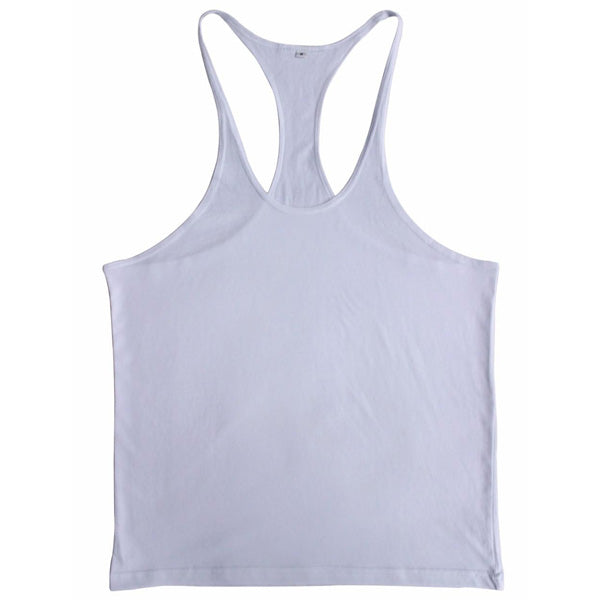 Men Summer Cotton Plain Gym Tank Top Sleeveless T-shirt Workout Bodybuilding Singlet - unitedstatesgoods