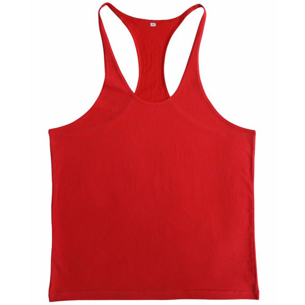 Men Summer Cotton Plain Gym Tank Top Sleeveless T-shirt Workout Bodybuilding Singlet - unitedstatesgoods