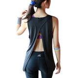 Sexy Backless Women Yoga Top Sport Shirt Women Gym Shirt Sleeveless Women Running Sport T Shirt Women Yoga Workout TShirt - unitedstatesgoods