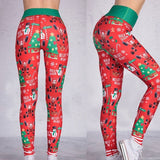 Sexy Yoga Pants Christmas 3D Santa Claus Printed Leggings High Waist Sports Leggings Fitness Women's Sports Tights - unitedstatesgoods