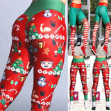 Sexy Yoga Pants Christmas 3D Santa Claus Printed Leggings High Waist Sports Leggings Fitness Women's Sports Tights - unitedstatesgoods