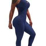 Sfit 2019 Women's Sports Set Backless Playsuit Fitness Tights Jumpsuits Costume Yoga  Suit Gym Bodysuit Tracksuit Gym Sport Set - unitedstatesgoods