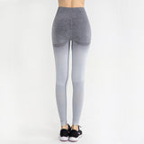 Shark Women Ombre Cropped Seamless Long Sleeve Top Crop Top Women Workout Shirts For Women Sports Tops Women Gym - unitedstatesgoods