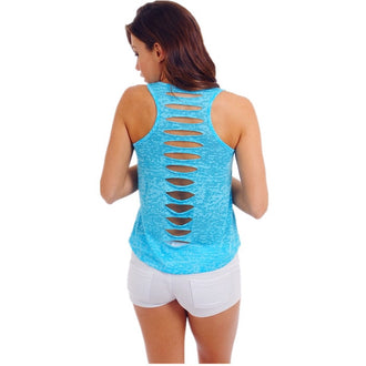 Women Fitness Yoga Top Sleeveless Sport T-Shirt Gym Shirts Workout Running Tank Tops Quick Dry Fitness Clothes Sexy Sportswear - unitedstatesgoods